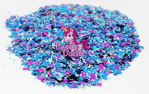 Razzle Dazzle Mystic Mermaid Glitter- Cosmetic Craft Glitter For Epoxy Resin, Nail Sequins Iridescent Flakes, Body, Face, Hair, Glitter Slime Making, Decoration Wedding Cards
