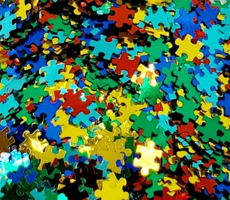Puzzle Piece Shaped Glitter