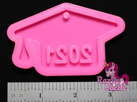 Graduation Cap 2021 Keychain Mold