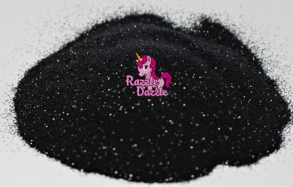 2oz Midnight Black Glitter For Epoxy Tumblers, Nail Art, Kids