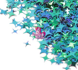Green to Blue Four Point Stars