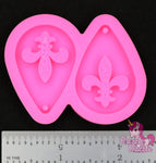 Fleur De Lis Teardrop Earring Mold