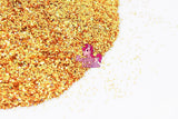 Razzle Dazzle Glittzy Glitter- Golden Holographic Glitter, for Making Tumblers, Rasin Arts, Nails, Crafts, Slime Making, Silicon Molds, Cosmetic Face Body Hair Nails
