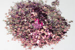 Pink to Gold Four Point Stars