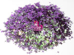 Green to Purple Four Point Stars