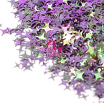 Green to Purple Four Point Stars