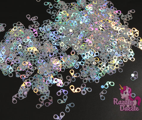 Silver Holographic Handcuff Glitter