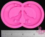 Wolves Howling at the Moon Earring Mold