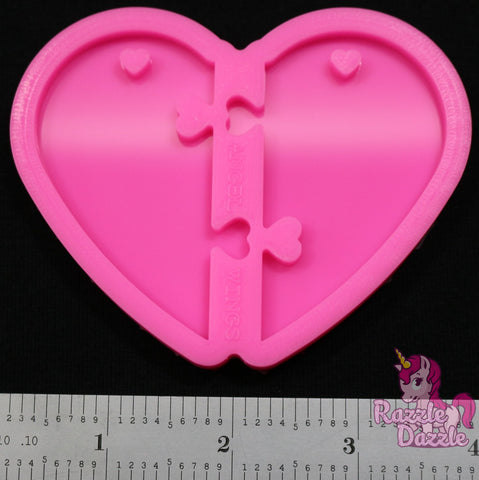 Interlocking Hearts Necklace Pendant Mold