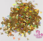 Golden Holographic LV Symbol Glitter