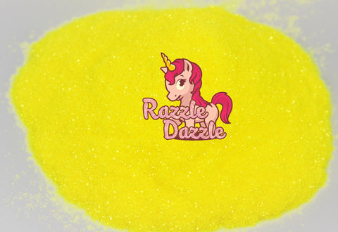 Razzle Dazzle Lemon Zest Glitter- Cosmetic Safe, Crafts, Ideal for Resin Arts Crafts, Fine Slime, Multi-Use Making Tumblers, Silicon Molds, Decoration, Scrapbooking, Nail