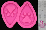 Teardrop Dog Paw Earring Mold