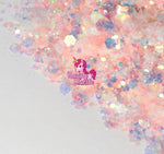Razzle Dazzle Peach Sorbet Glitter- Festival, Powder Arts & Crafts Tumblers Glass Decoration, Weddings Flowers, Cosmetic, Face Eye Body Nails Skin Hair Festival, Scrapbook