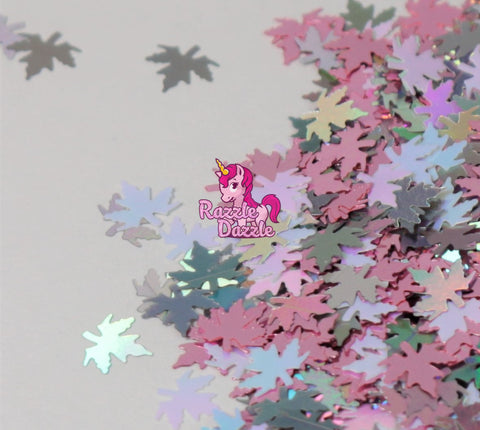 Shades of Pink and Silver Leaves