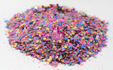 Razzle Dazzle Pop Rocks Glitter Cosmetic Nail Glitter, Arts Crafts, for Making Tumblers, Silicon Molds, Decoration Cards, Face, Phone Cover Premium Shiny | Cut Size, Multicolored and Multisided