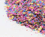 Razzle Dazzle Pop Rocks Glitter Cosmetic Nail Glitter, Arts Crafts, for Making Tumblers, Silicon Molds, Decoration Cards, Face, Phone Cover Premium Shiny | Cut Size, Multicolored and Multisided