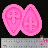 Fleur De Lis Teardrop Earring Mold