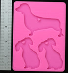 Dachshund Dog Family Key Chain Mold