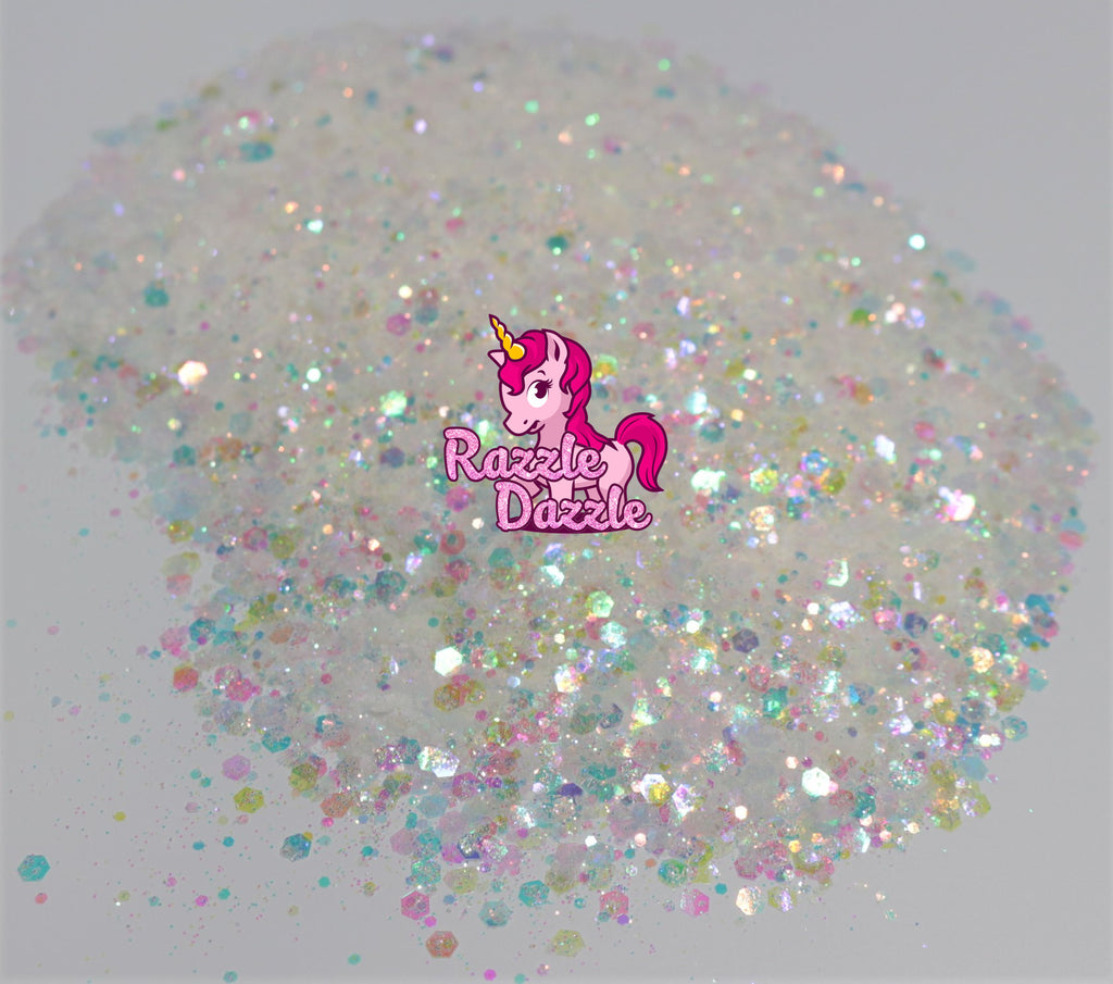 Razzle Dazzle White Wedding Glitter, Assorted Glitter, Festival