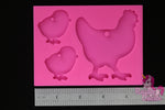 Chicken Family Key Chain Mold