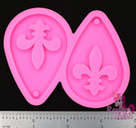 Fleur De Lis Teardrop Earring Mold