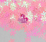 Iridescent Pink Snowflakes