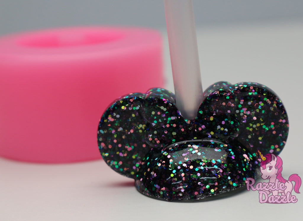 Mouse Straw Topper Pink 