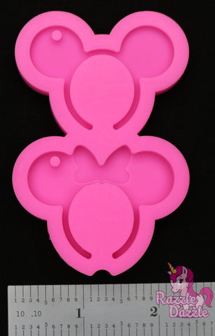 Mouse Head with Bow Straw Topper Mold – Razzle Dazzle Online
