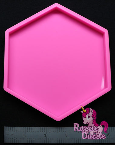 Pink Hexagon Coaster Mold