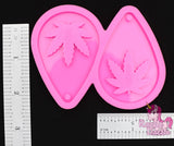 Pot Leaf Tear Drop Earring Mold