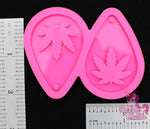 Pot Leaf Tear Drop Earring Mold