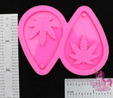 Pot Leaf Tear Drop Earring Mold