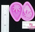 Pot Leaf Tear Drop Earring Mold